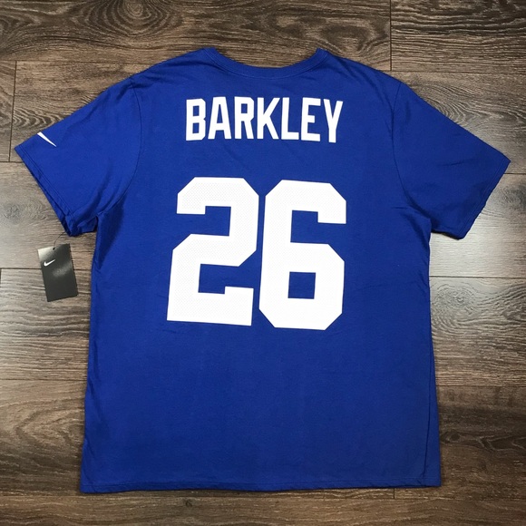 The Nike Tee NFL New York Giants Saquon Barkley #26 Men’s Blue T-Shirt Size XXL - Picture 7 of 9